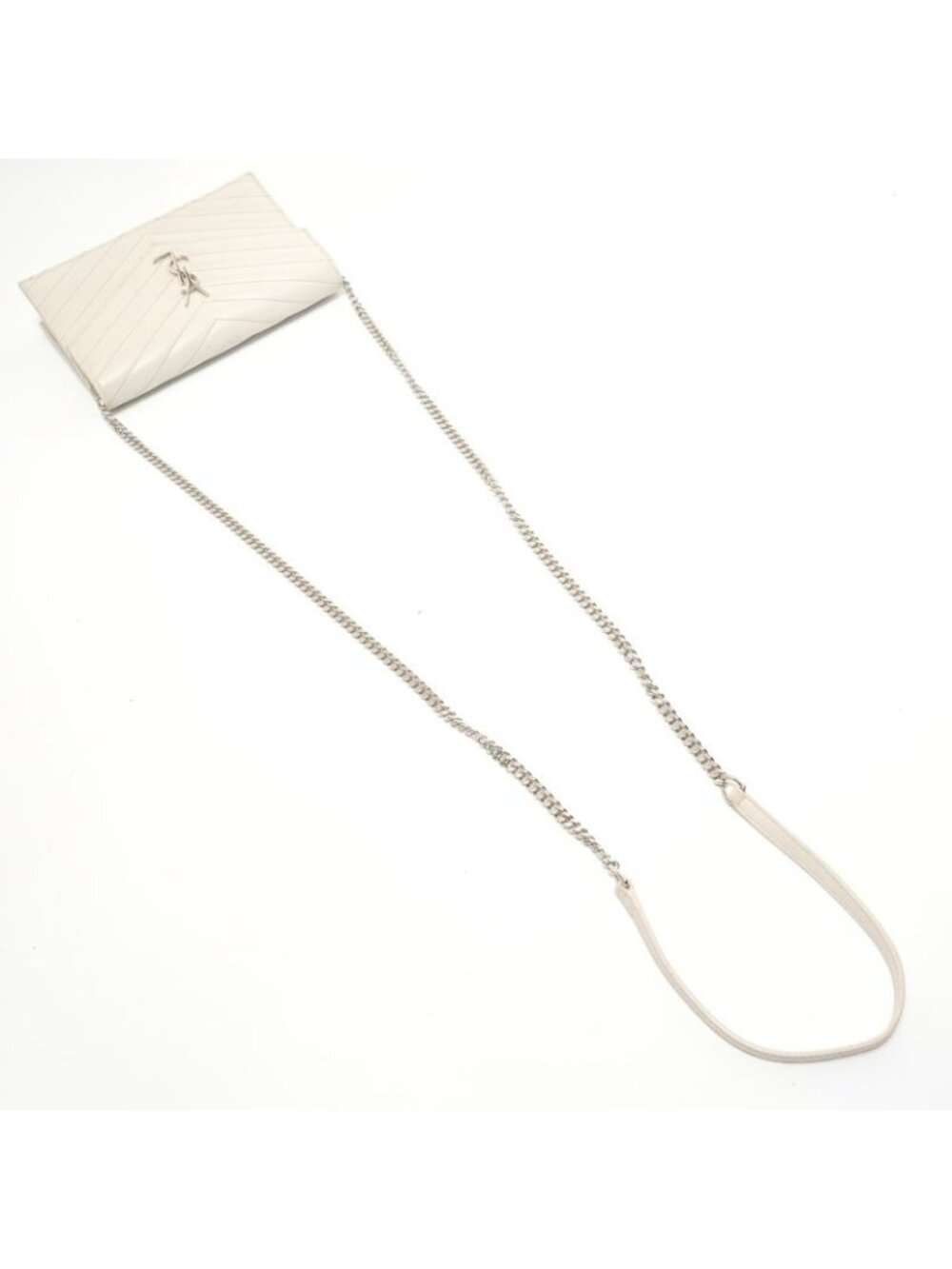 Saint Laurent Yves Shoulder Bag Cassandra Silver - Picture 8 of 10